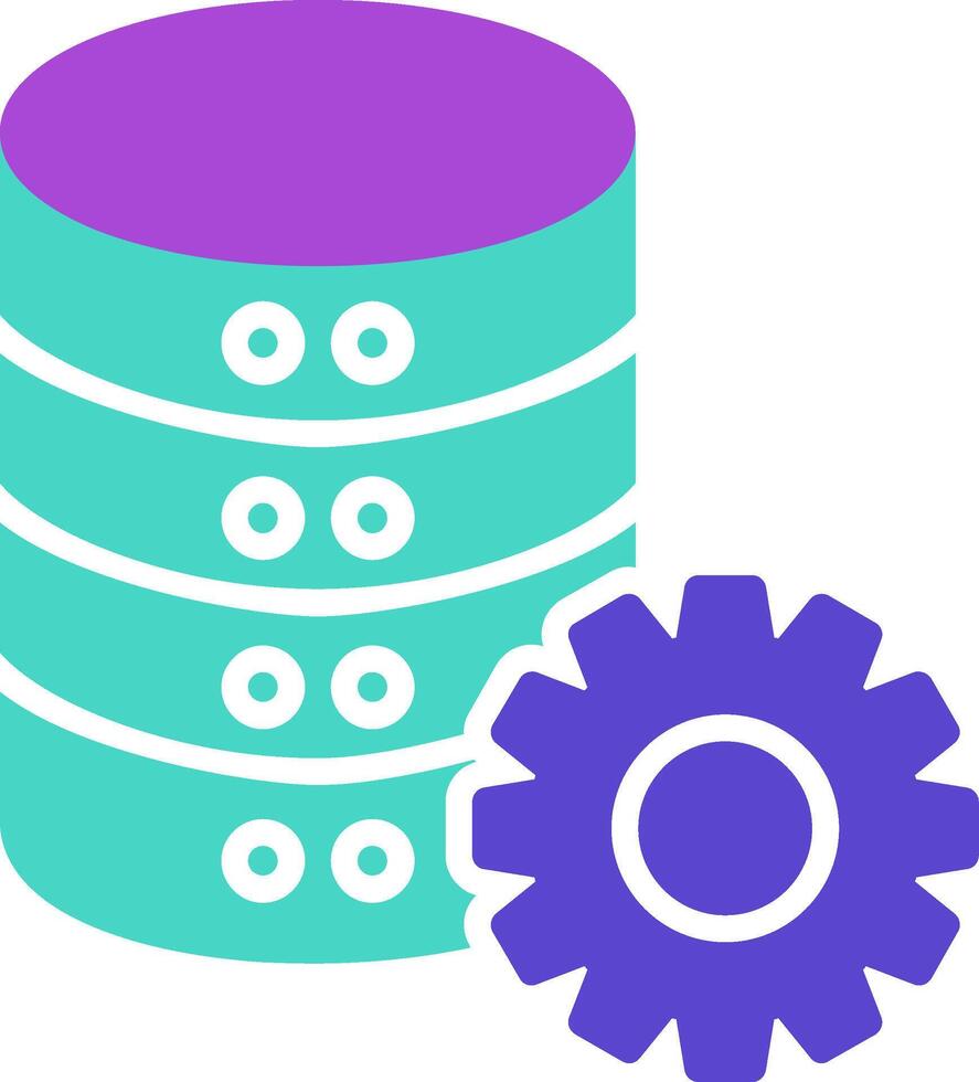 Database Management two color icon data organize server vector