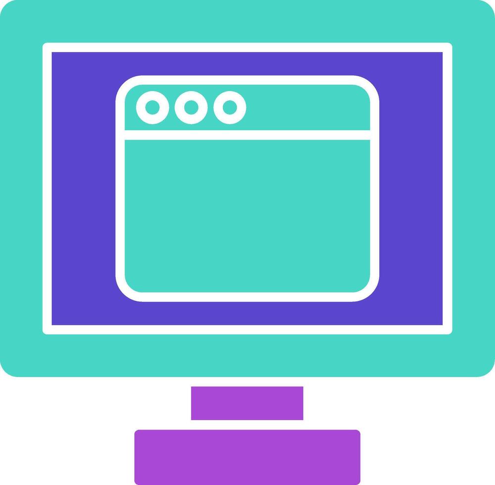 Web two color icon two color icon Browser Online vector