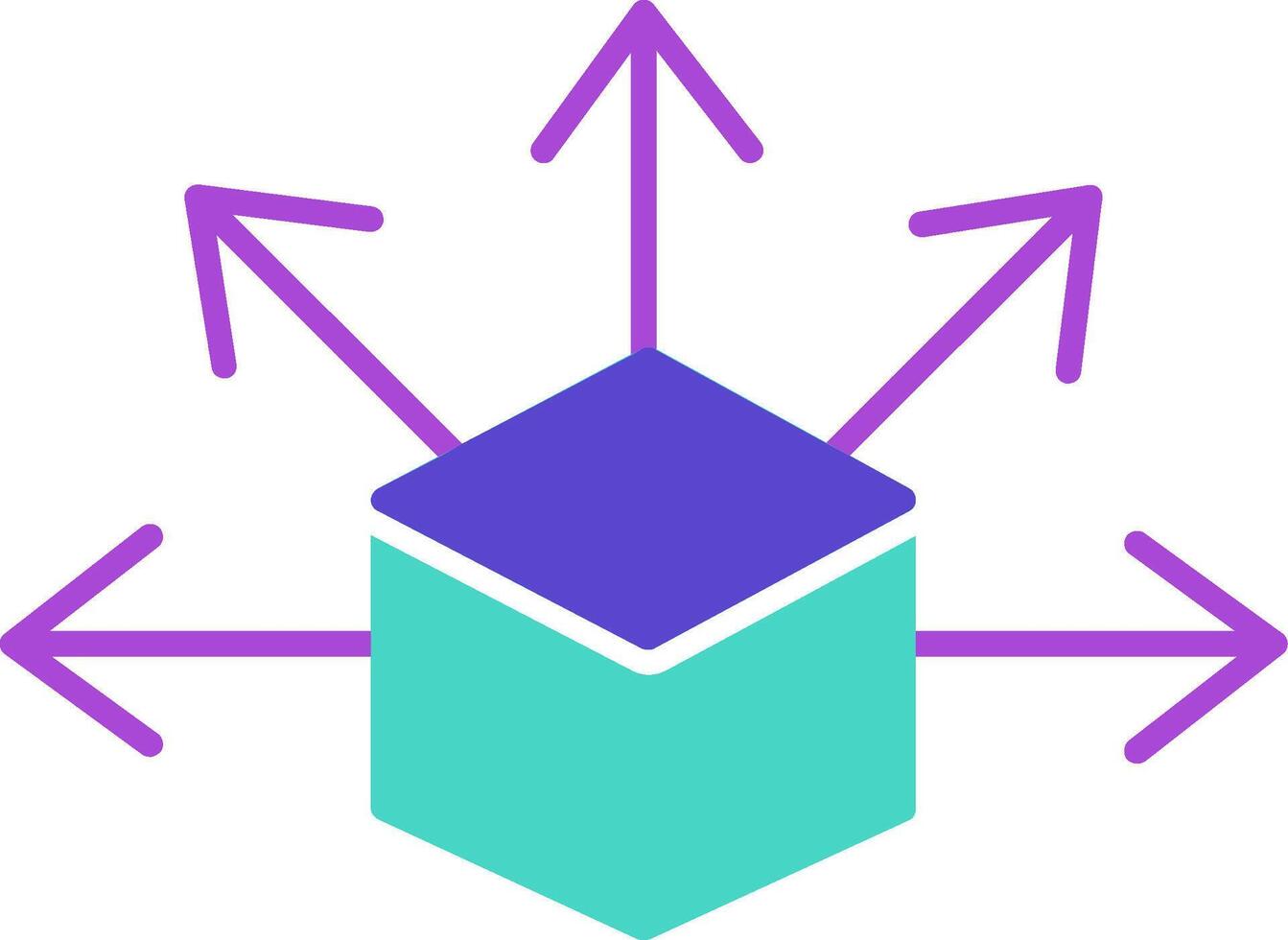 Decentralized two color icon crypto blockchain open vector