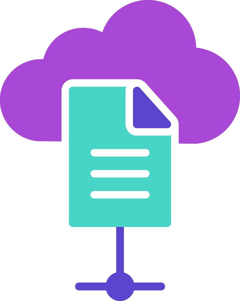 Cloud Storage two color icon data online save vector