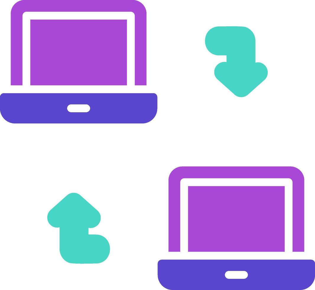 Remote Access two color icon connect network online vector