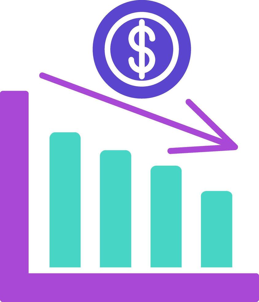 Data Analysis two color icon chart report data vector