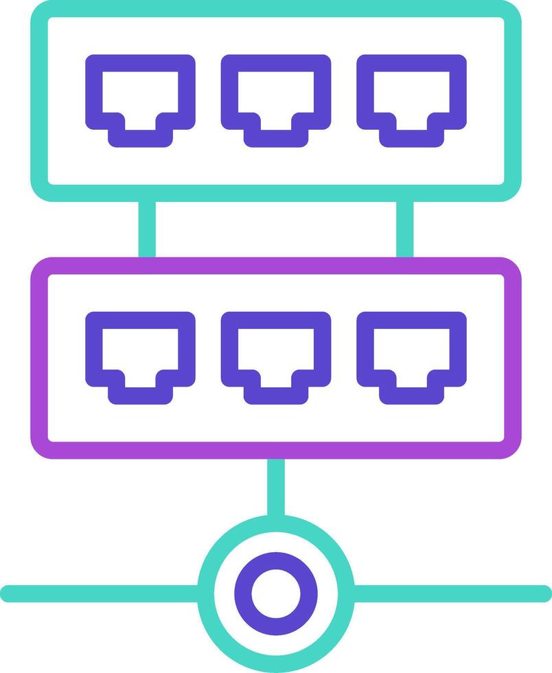 Hub Drawly Stenciled Vectoring network connect device vector