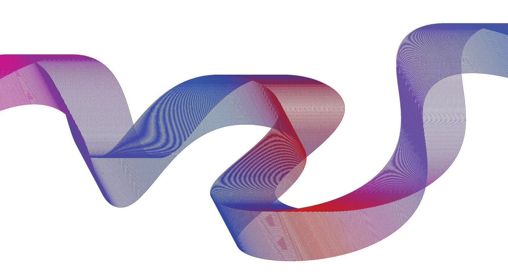 Abstract Blend Lines Wavy Curved Gradient Color Design Background Illustration vector