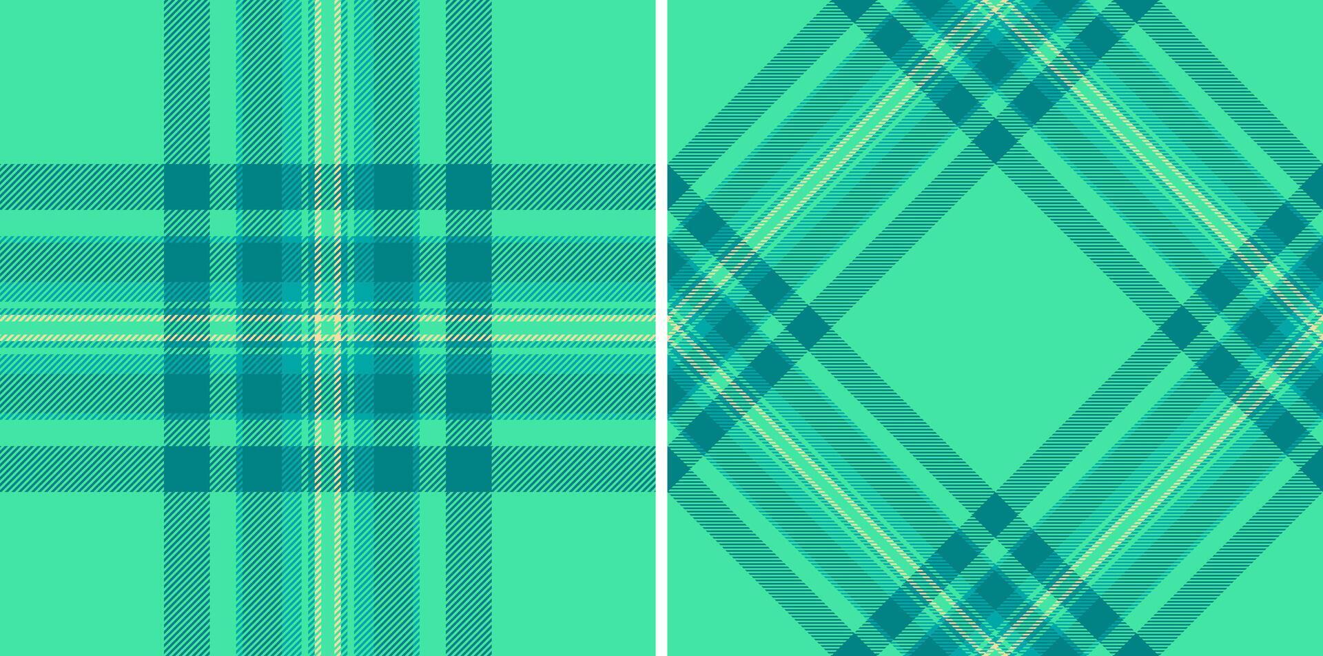 Tartan check pattern of textile seamless fabric with a background texture plaid. Set in neon colors for fashion bandanas in cool style. vector