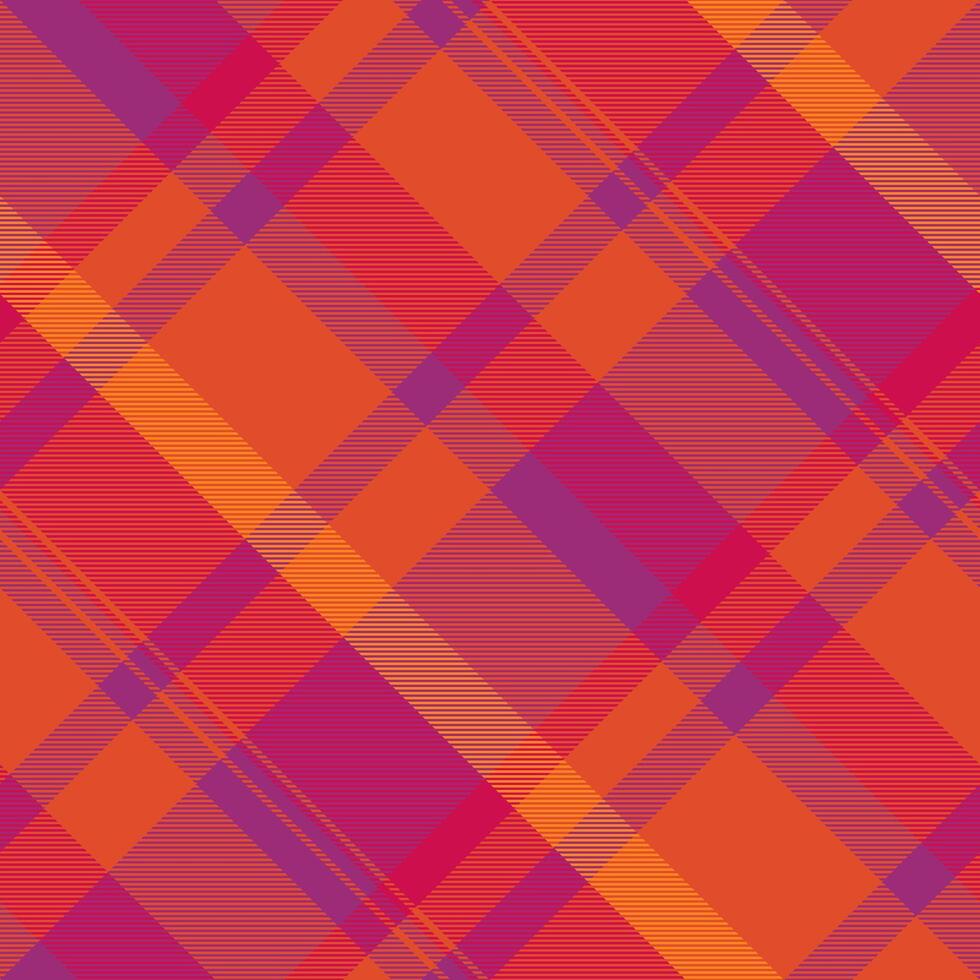 Warmtoned plaid pattern. A vibrant, seamless textile design with intersecting lines creating a checkered effect. Ideal for backgrounds, textures, or design elements. vector
