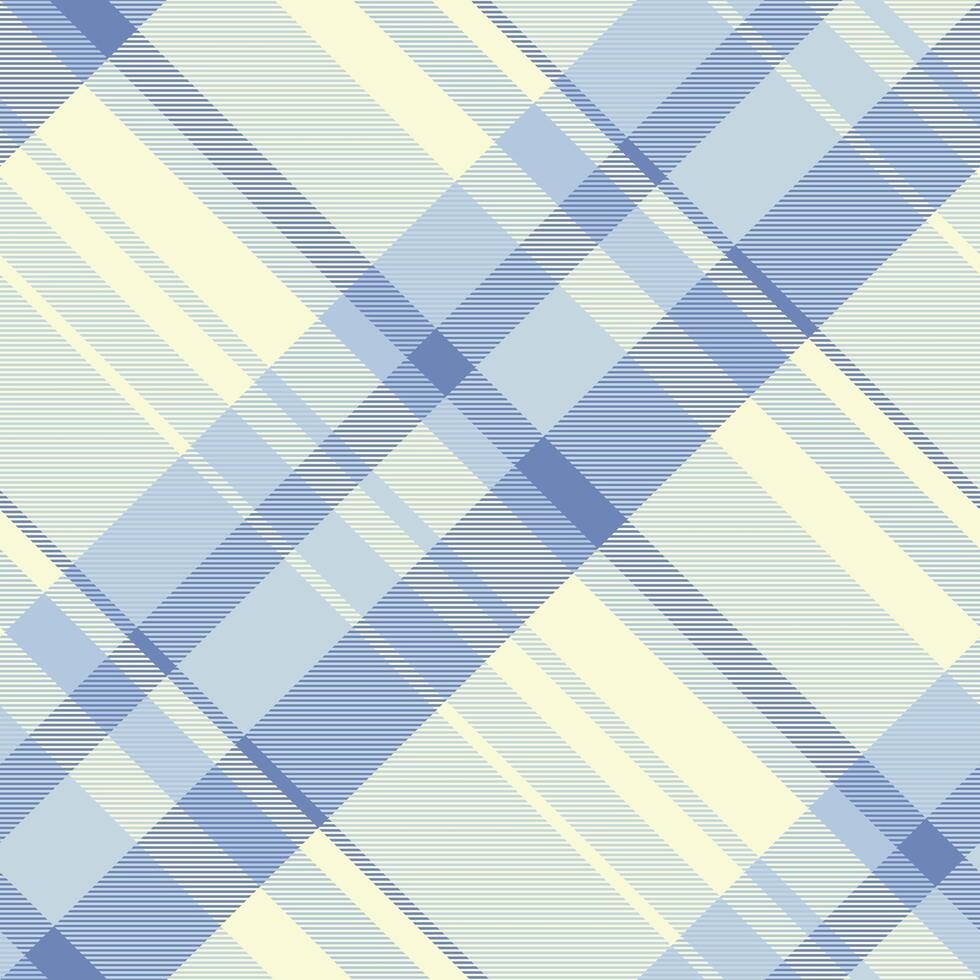 Seamless plaid pattern. Gentle blue and beige crisscross lines create a calming, sophisticated effect. Ideal for textiles, backdrops, or digital designs. vector