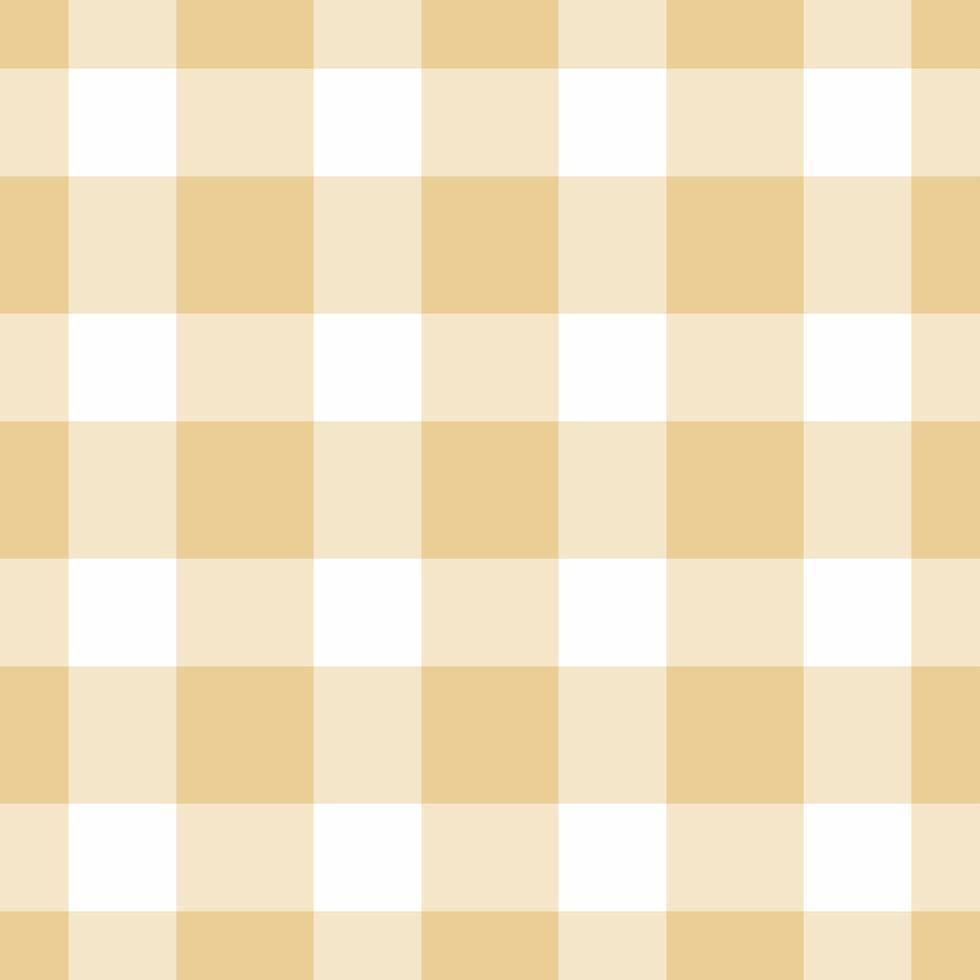 Classic gingham pattern in warm beige and white. Versatile background for graphic design, textiles, or web projects. Evokes rustic charm and simplicity. vector