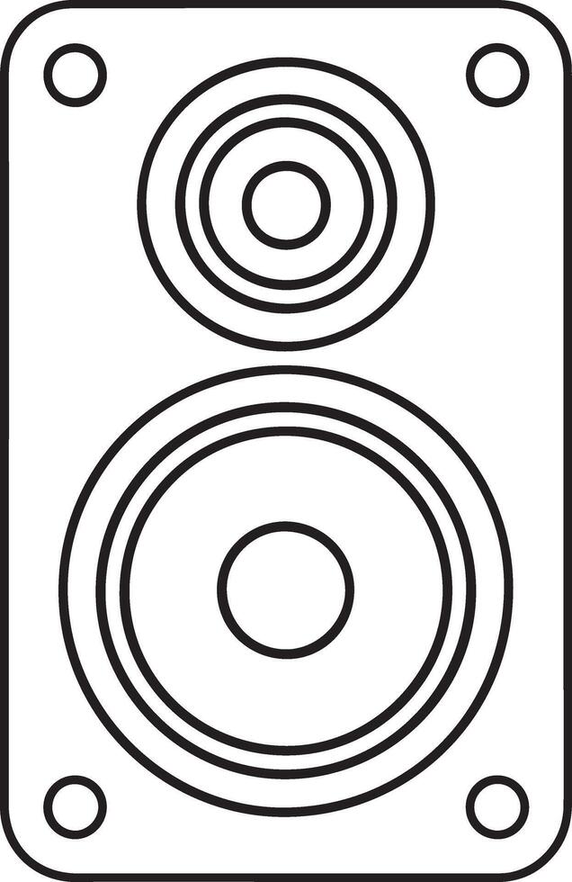 A two way speaker system with woofer vector