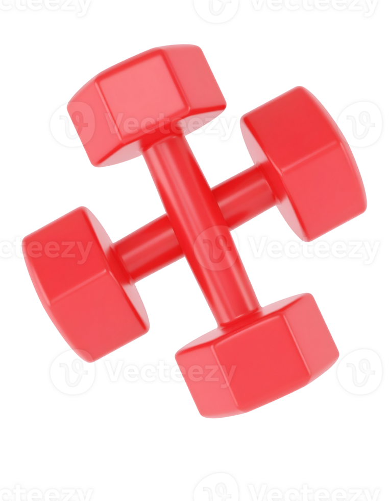 Create Stunning Transparent Backgrounds with Four Red Dumbbells Using 3D Modeling Software png