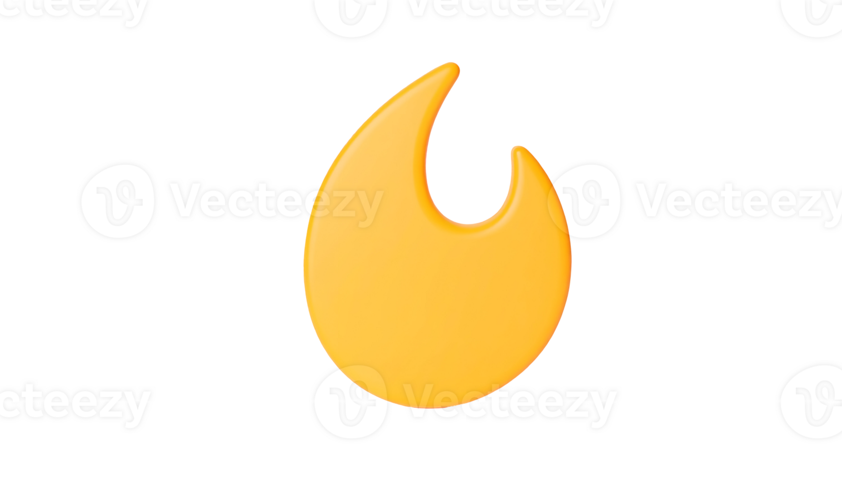 Create a 3D Flame Icon with Transparent Background using Blender png