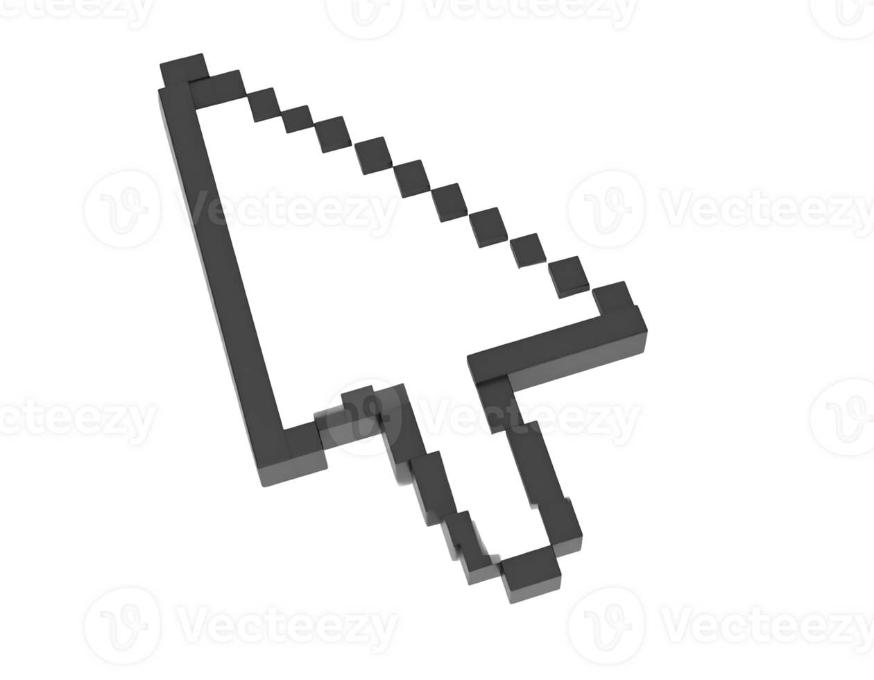 criando uma 3d pixel arte cursor com transparente fundo png