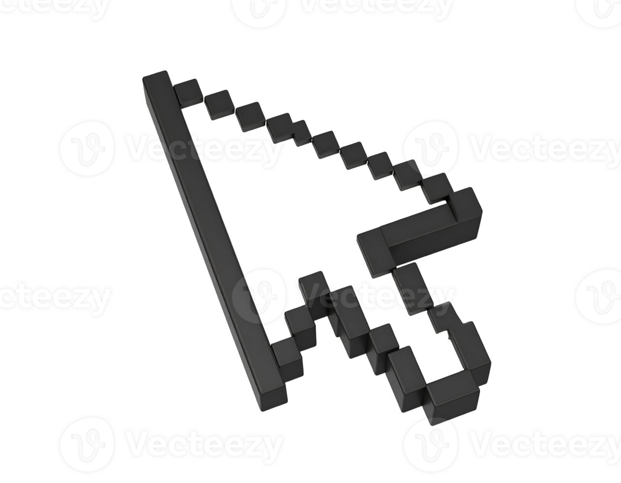 Create a 3D Cursor Icon with Blocks, using a Transparent Background png