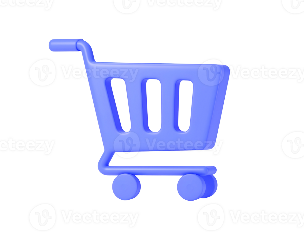 Create a 3D Shopping Cart Icon with Transparent Background using Blender png