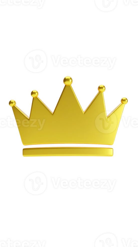 Create a Golden Crown Design with Transparent Background, 3D Modeling Tutorial png