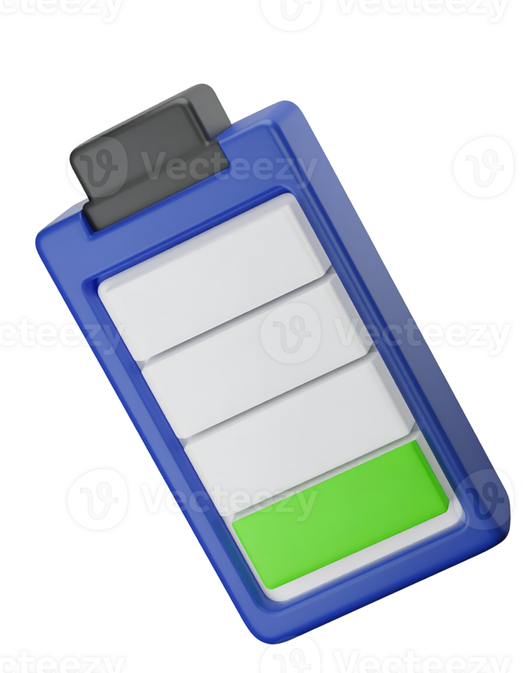 Create a 3D Battery Icon with Transparent Background using Blender png