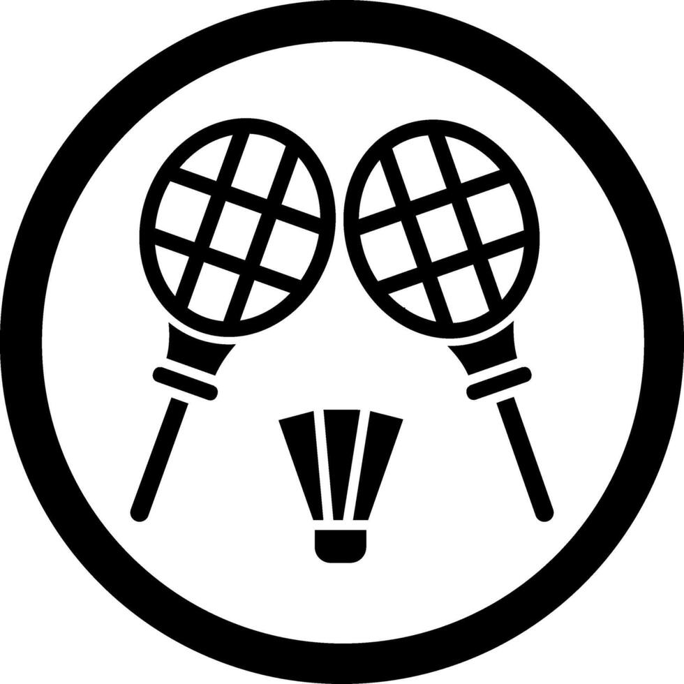 Badminton Custom Line Based Element vector