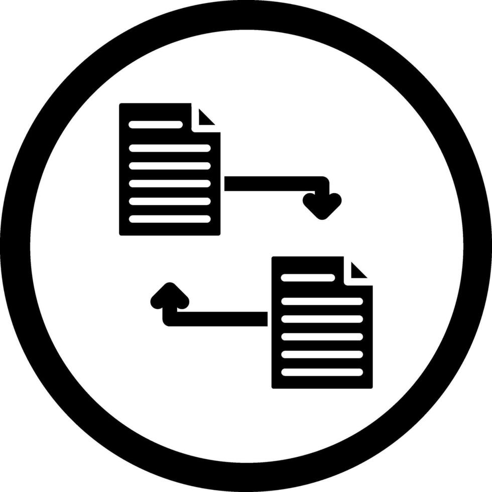 Files Exchange Bold Outline Design Badge vector