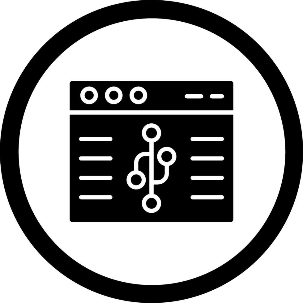 Version Control Interface Outline Line Graphic vector