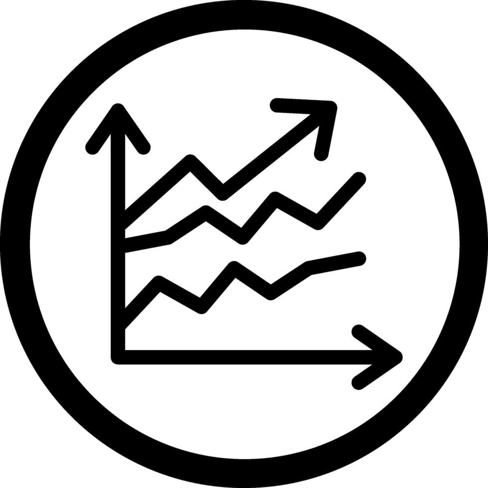 Line Graph Custom Line Based Element vector