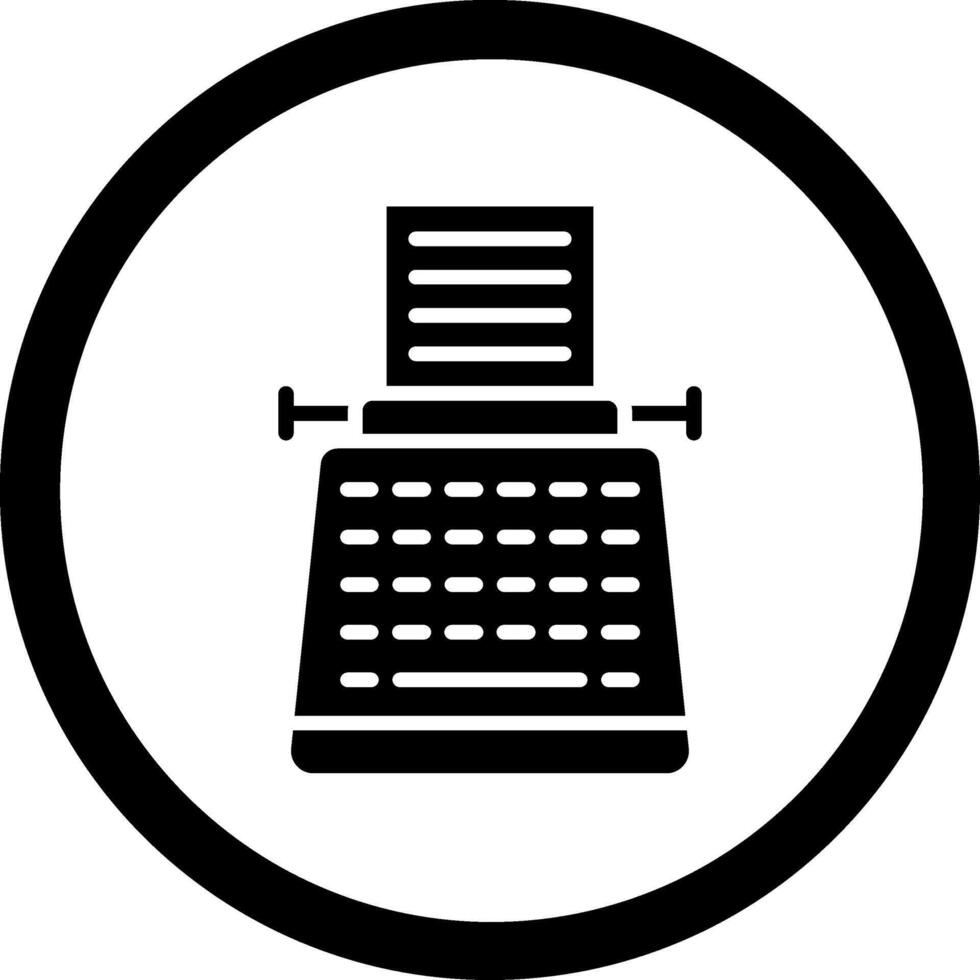 Typewriter Sharp Edge Style Visual vector
