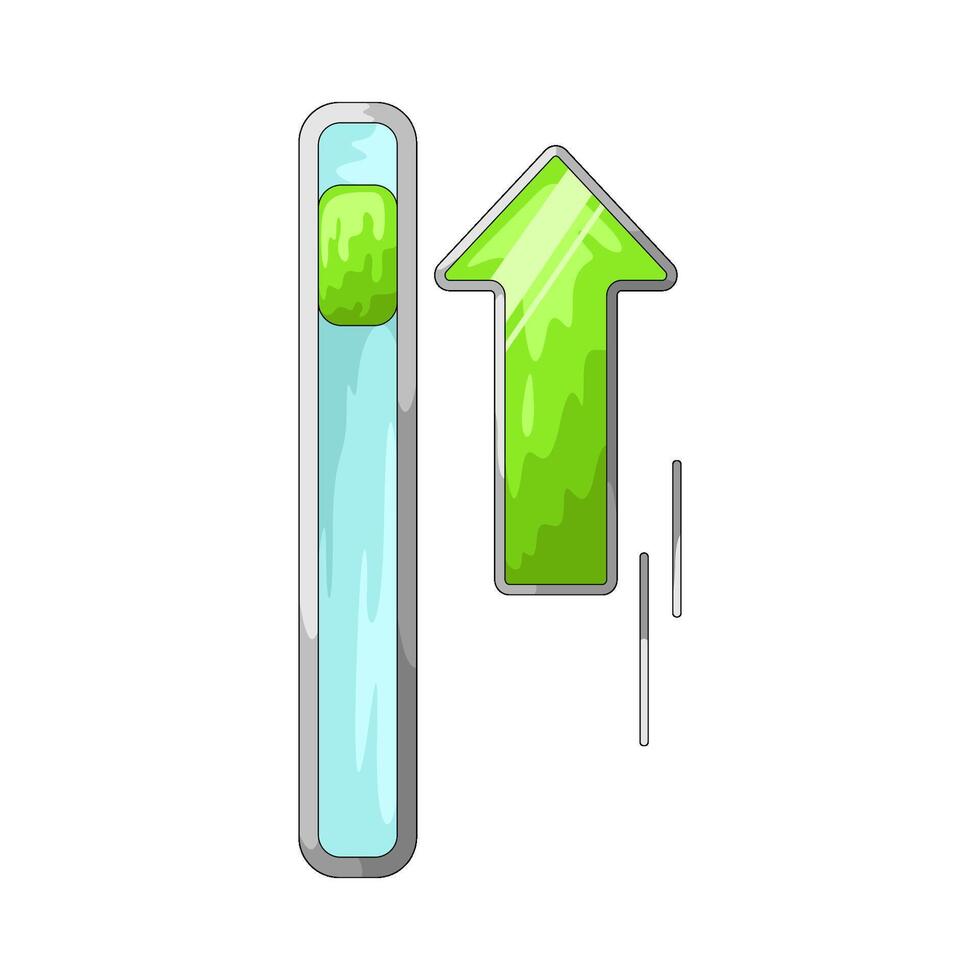 Illustration of Scroll Bar and Arrow Up vector