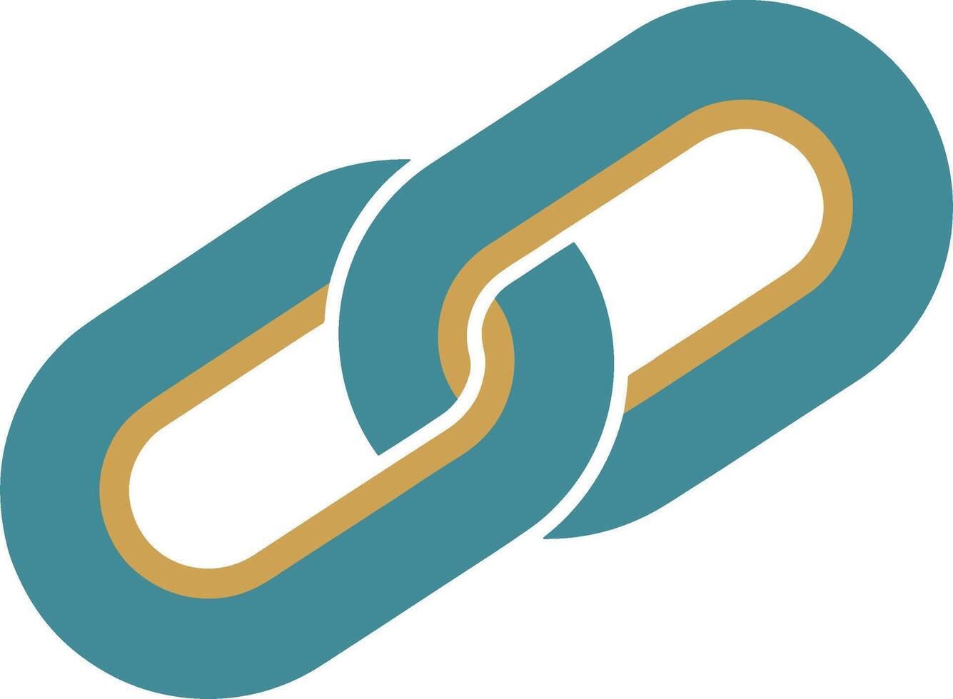 Simple Flat Style Chain Link Connection Symbol Element Illustration vector