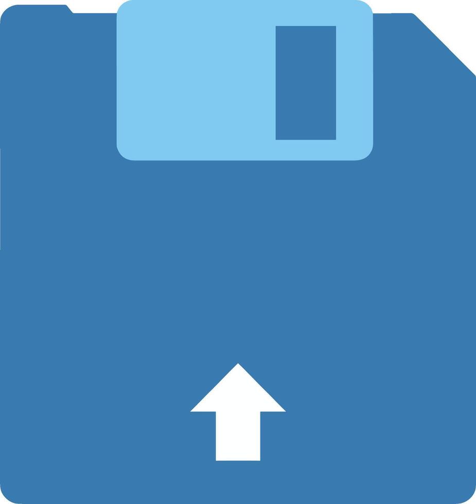 Flat Design Floppy Disk Icon with Arrow Sign Save Concept vector