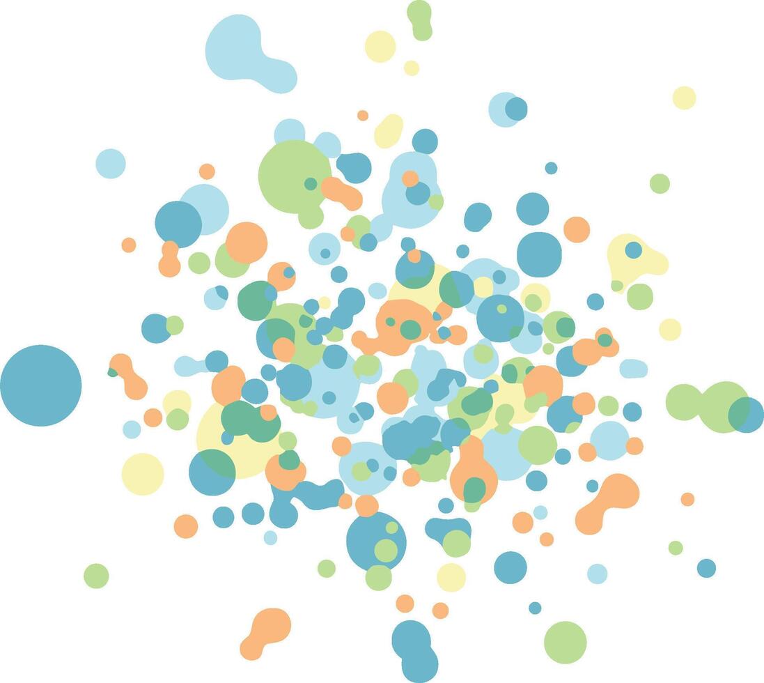 Pastel Fluid Blobs Composition Modern Graphic Bubbles Abstract Element Design vector