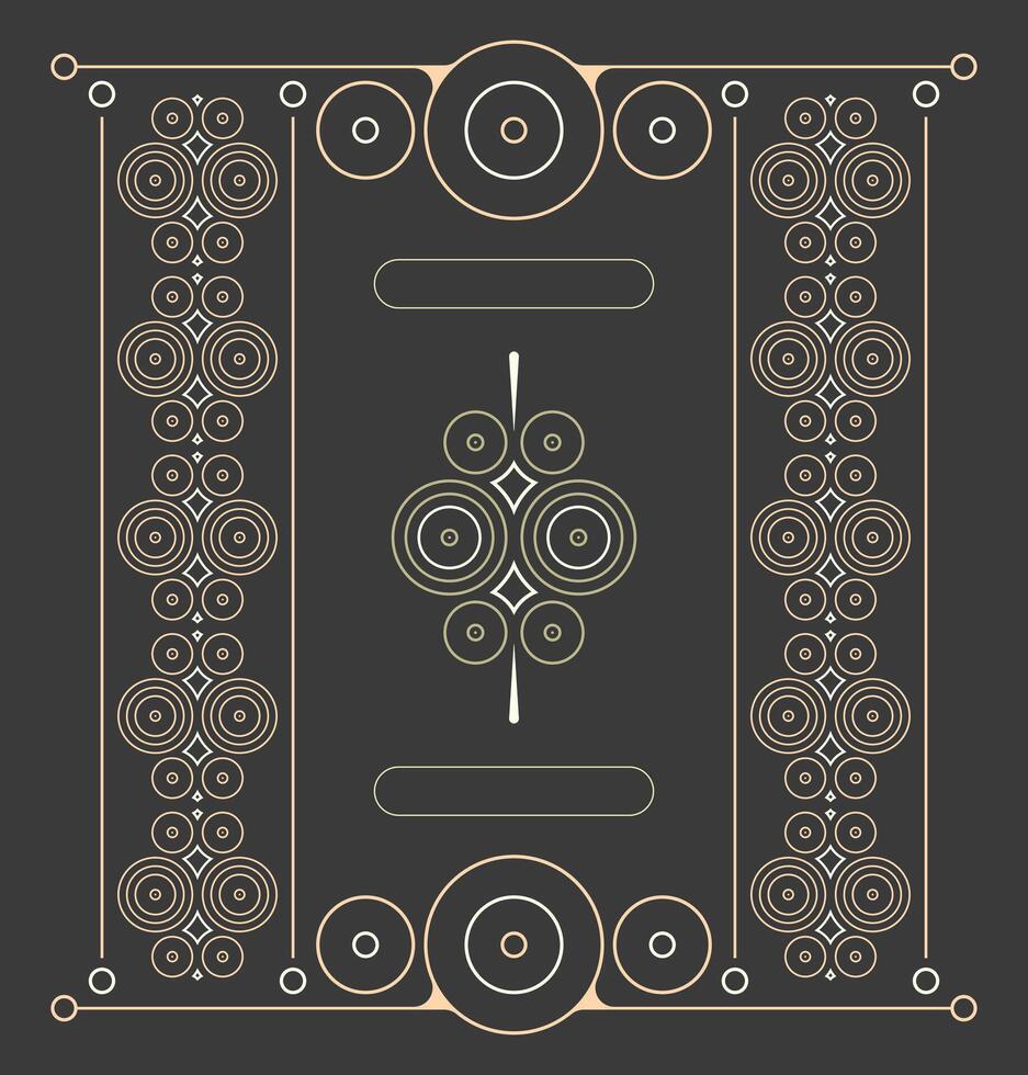 Geometric circular design pattern vector