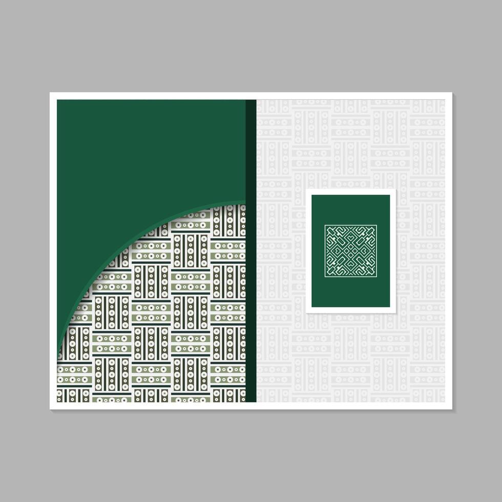 Stylish green pattern design vector