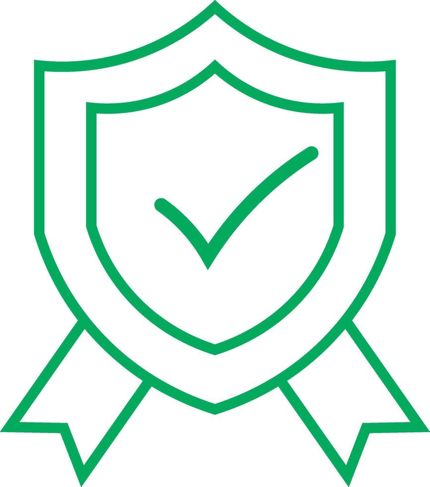 a shield, symbolizing protection and security, with a checkmark, indicating approval, verification, or a successful outcome vector