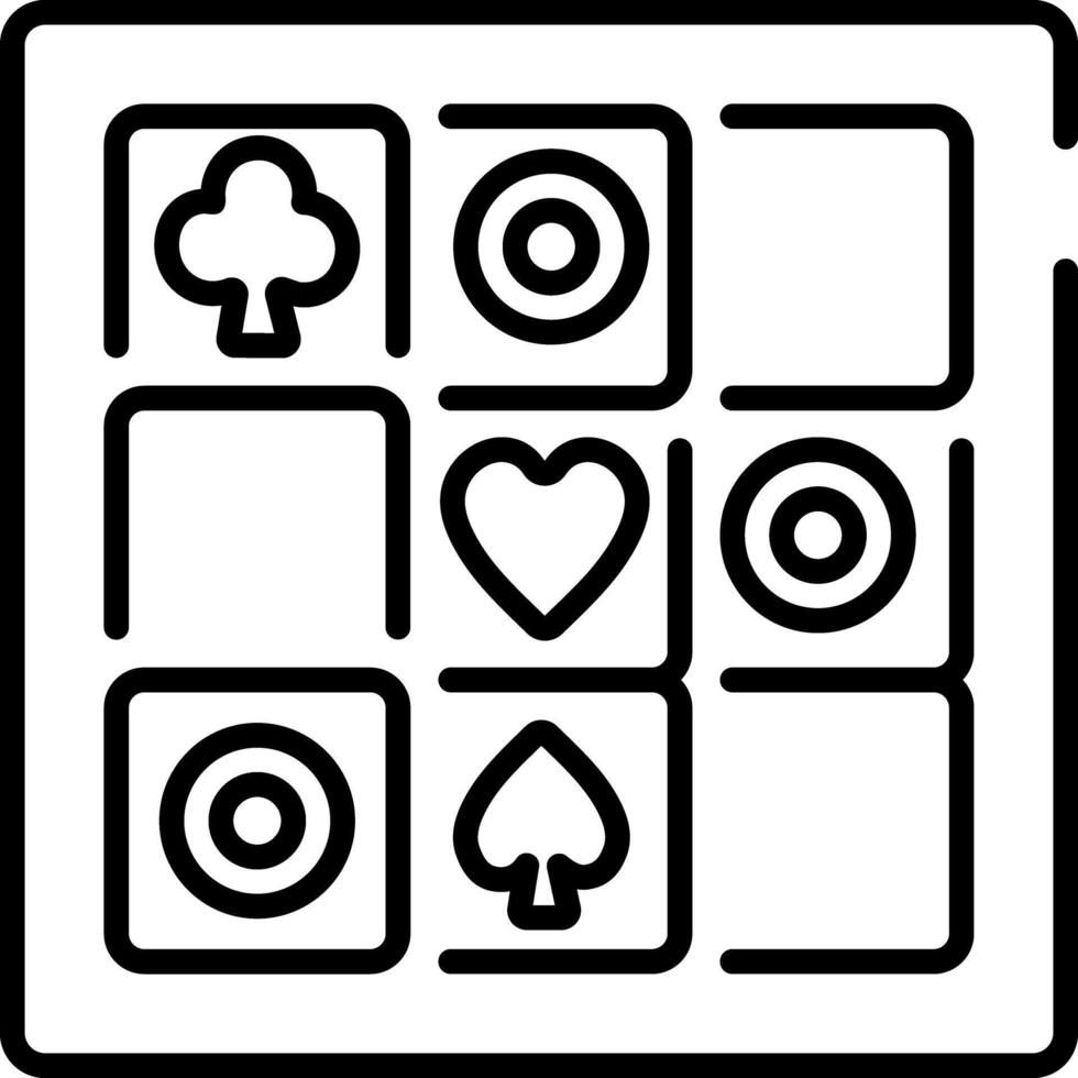 A line style icon representing sequence game vector