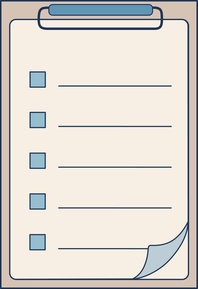 Checklist Notepad Page Memo Notes Book Loose Leaf Paper Illustration vector