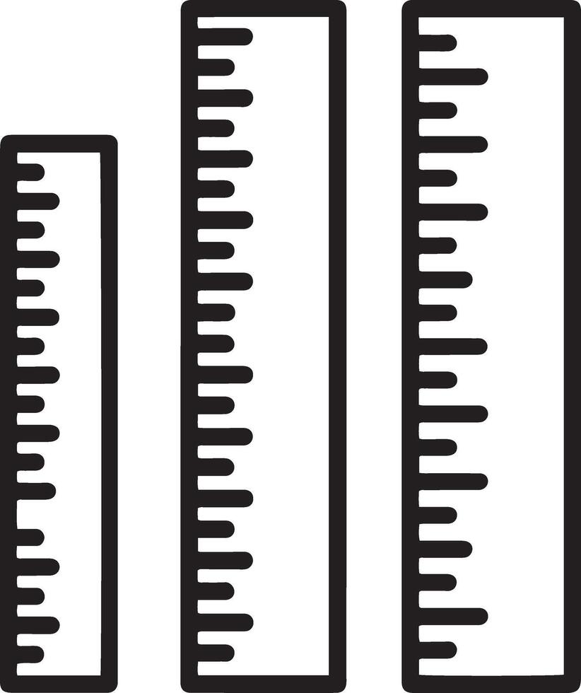 Set of Ruler Illustrations on Transparent Background Design Element for Measurement vector