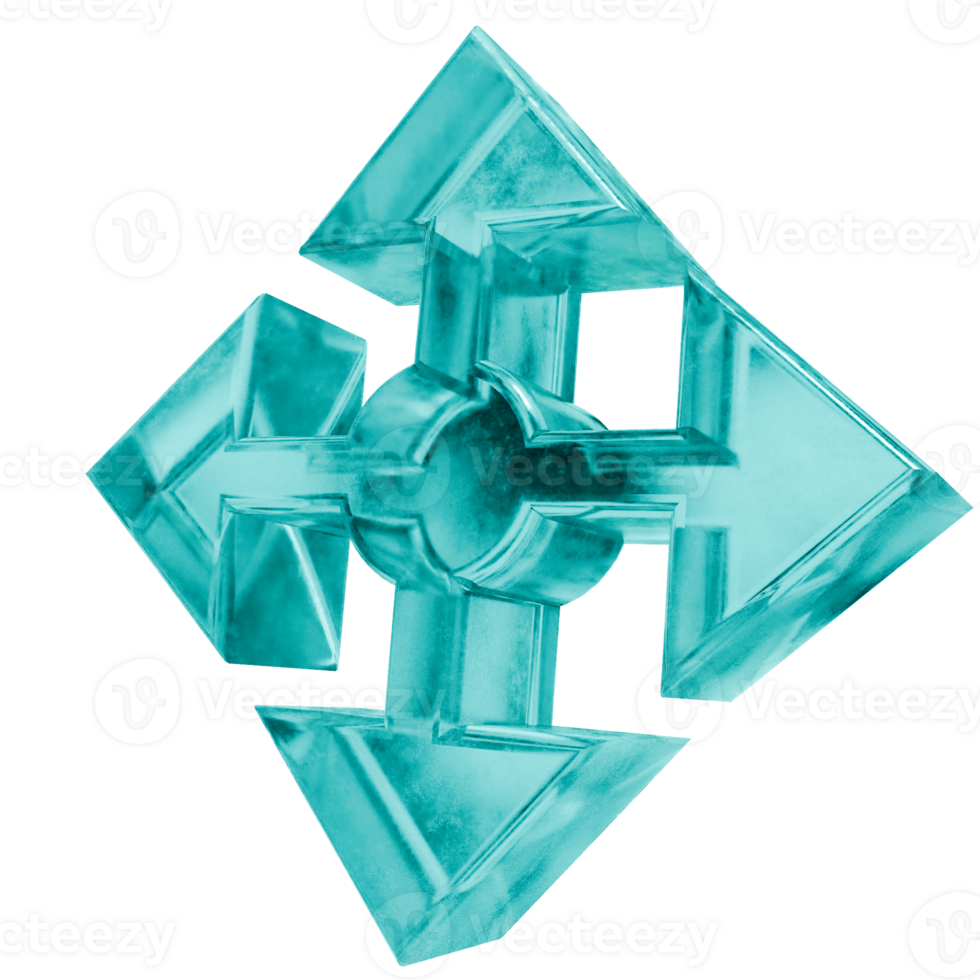 3D cursor drag drop shapes in frosted blue ice glass style, isolated on a transparent background. Glassmorphism icons and 3D elements for modern graphic design. png