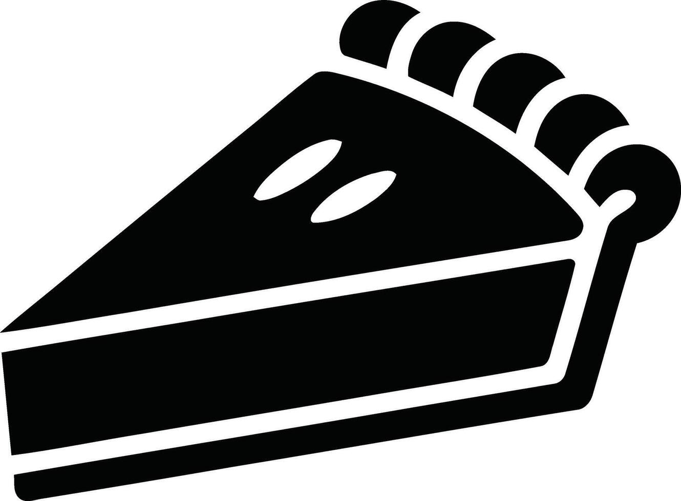 Six slices of delicious pie arranged in three rows on a white background vector