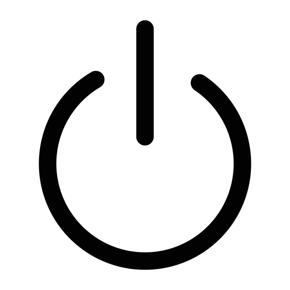 Power button icon. Power button icon isolated on white background. Simple illustration. EPS 10 vector