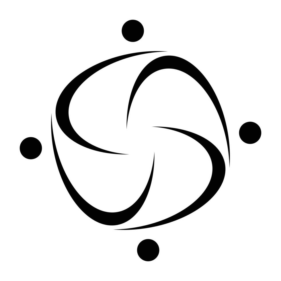 Rotation swoosh . Swish doodle swoosh element simple design isolated on white background. Design concept element swash and swooshes tails design template. Simple illustration. vector