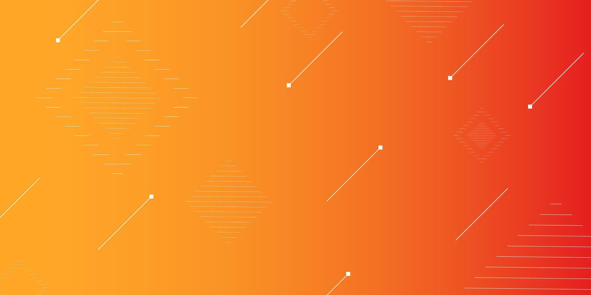 Abstract orange to red gradient background with minimal pattern. vector