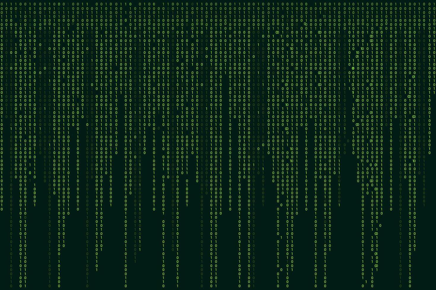 Matrix binary code 0 and 1 numbers. Tech hacker concept. Futuristic Falling digits on dark backdrop. Running random numbers. vector
