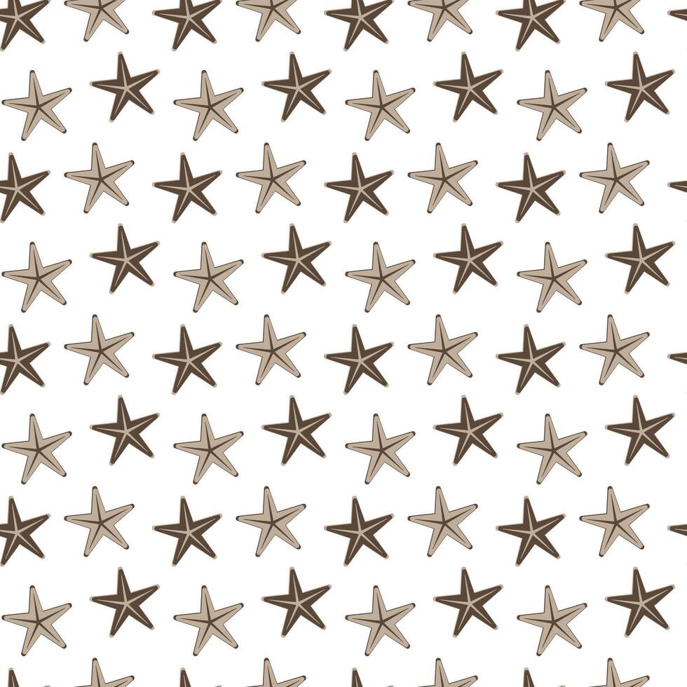 Seamless pattern with a starfish. Repeating background of sea and ocean. vector