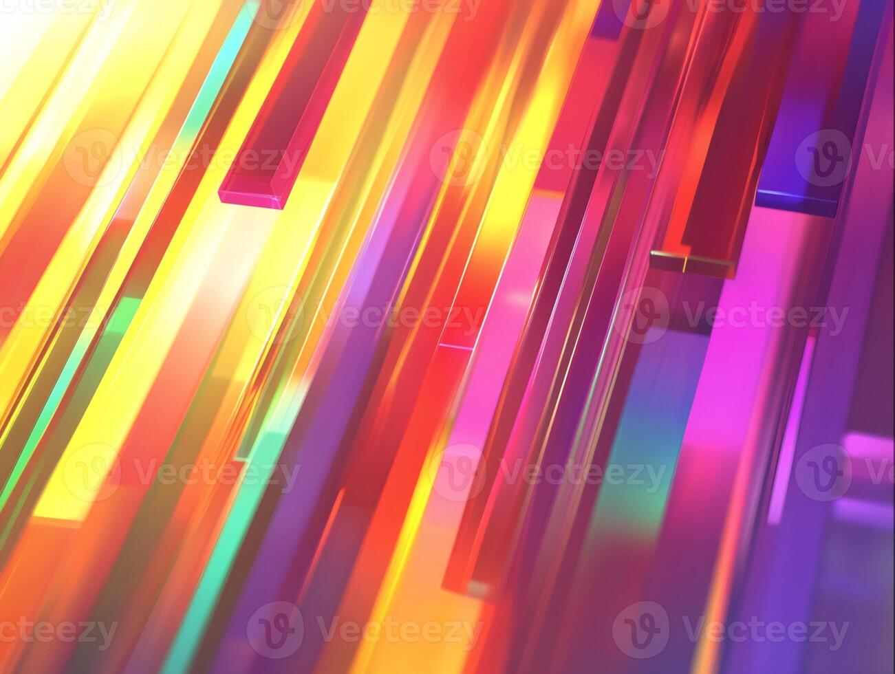 Diagonal Array of Multicolored Prisms photo