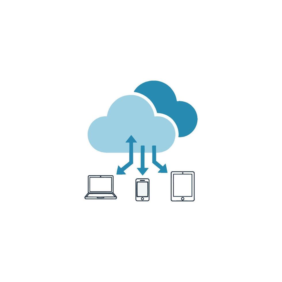 Cloud Computing Data Management AI-Powered Solutions for Business Growth vector