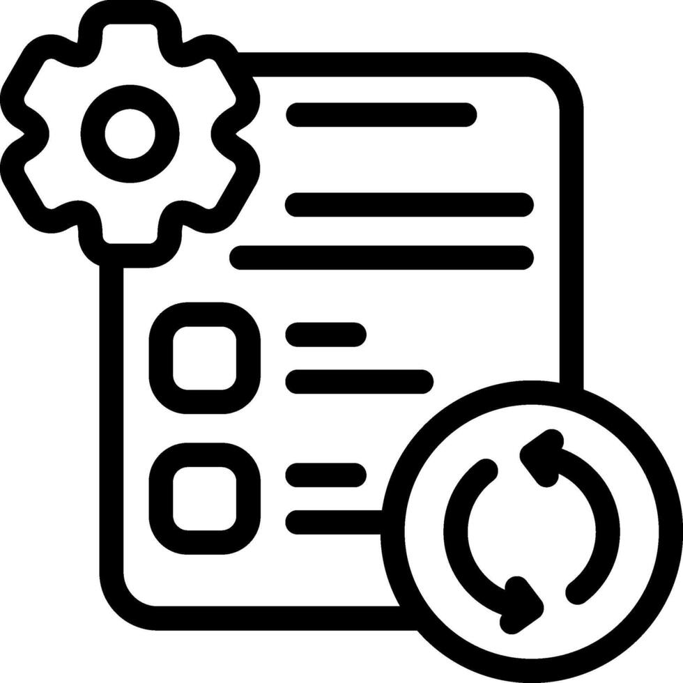 Automation Rules Outline Style Icon vector