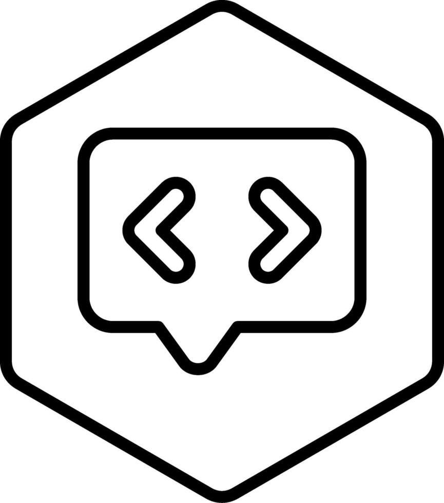 Code Review Outline Style Icon vector