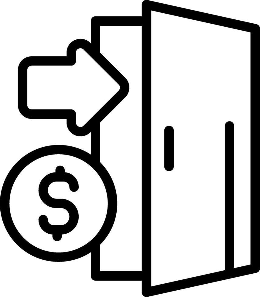 Exit Strategy Minimal Outline Icon vector