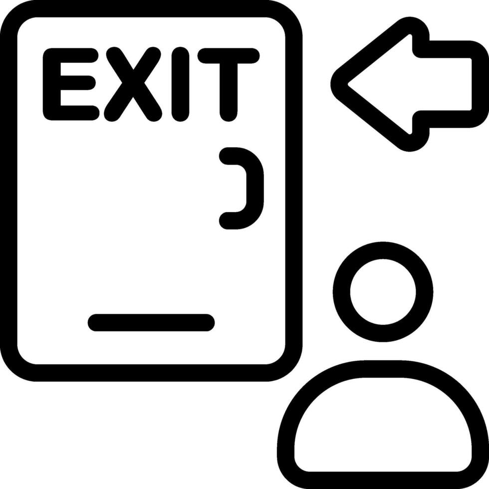 Exit Interview Minimal Outline Icon vector