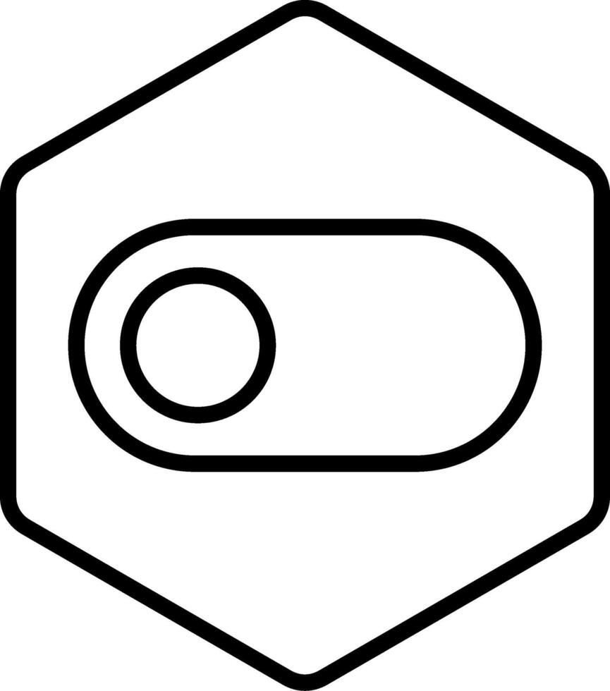 Toggle Button Minimal Outline Icon vector