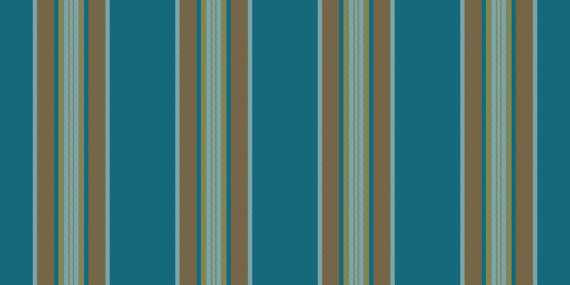 Kingdom pattern vertical, short stripe background fabric. Shop textile lines seamless texture in cyan and orange colors. vector